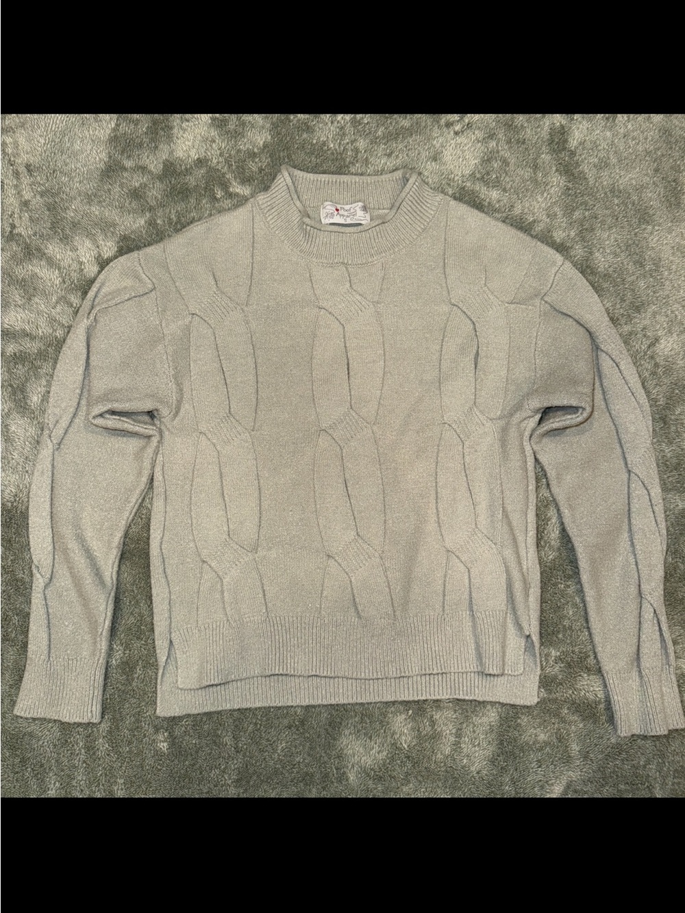 Women's Cable Crew Crop Sweater Top